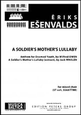 A Soldier's Mother's Lullaby SSAATTBB choral sheet music cover